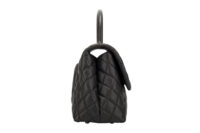 0601. Chanel Coco Handle Quilted Black Caviar Leather Flap Bag Ruthenium Hardware3