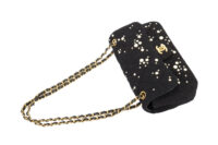 0602. Chanel Medium 22B Tweed Pearl Embellished Black Quilted Flap Bag, Gold Hardware12