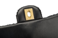 0602. Chanel Medium 22B Tweed Pearl Embellished Black Quilted Flap Bag, Gold Hardware14