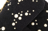 0602. Chanel Medium 22B Tweed Pearl Embellished Black Quilted Flap Bag, Gold Hardware7