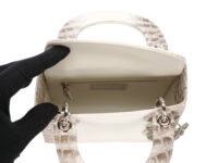0603. Lady Dior Himilayan Niloticus Crocodile Crystal Pave Hardware8
