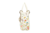 0604. Dior Lady Dior Mini White Flower Embroidered Leather5