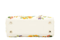 0604. Dior Lady Dior Mini White Flower Embroidered Leather7