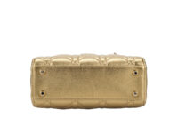 0605. Dior Lady Dior Mini Metallic Gold Cannage Leather, Gold Hardware10