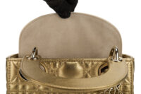 0605. Dior Lady Dior Mini Metallic Gold Cannage Leather, Gold Hardware11