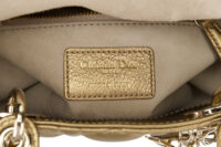 0605. Dior Lady Dior Mini Metallic Gold Cannage Leather, Gold Hardware12