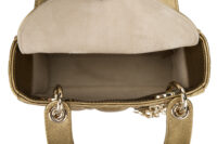 0605. Dior Lady Dior Mini Metallic Gold Cannage Leather, Gold Hardware13