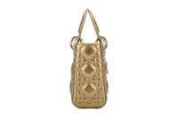 0605. Dior Lady Dior Mini Metallic Gold Cannage Leather, Gold Hardware3