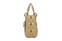 0605. Dior Lady Dior Mini Metallic Gold Cannage Leather, Gold Hardware5