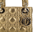 0605. Dior Lady Dior Mini Metallic Gold Cannage Leather, Gold Hardware6