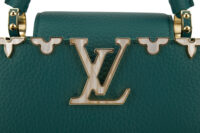 0606. Louis Vuitton Mini Capucines Flower Crown Green Taurillon Leather, Gold Hardware7