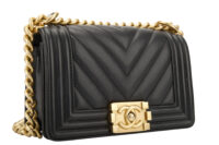 0613. Chanel Boy Bag Small, Black Chevron, Lambskin Leather, Gold Hardware2