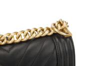 0613. Chanel Boy Bag Small, Black Chevron, Lambskin Leather, Gold Hardware7