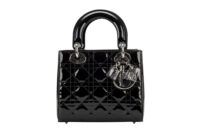 0564. Dior Lady Dior Small Black Patent Leather, Silver Hardware1