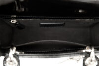 0564. Dior Lady Dior Small Black Patent Leather, Silver Hardware11
