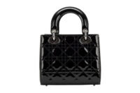 0564. Dior Lady Dior Small Black Patent Leather, Silver Hardware4