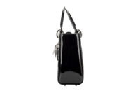 0564. Dior Lady Dior Small Black Patent Leather, Silver Hardware5