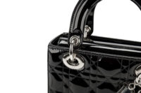 0564. Dior Lady Dior Small Black Patent Leather, Silver Hardware8