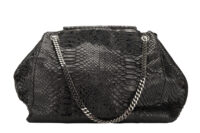 0597. Chanel Large Bucket Hobo, Shiny Black Python, Ruthenium hardware4