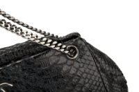 0597. Chanel Large Bucket Hobo, Shiny Black Python, Ruthenium hardware9