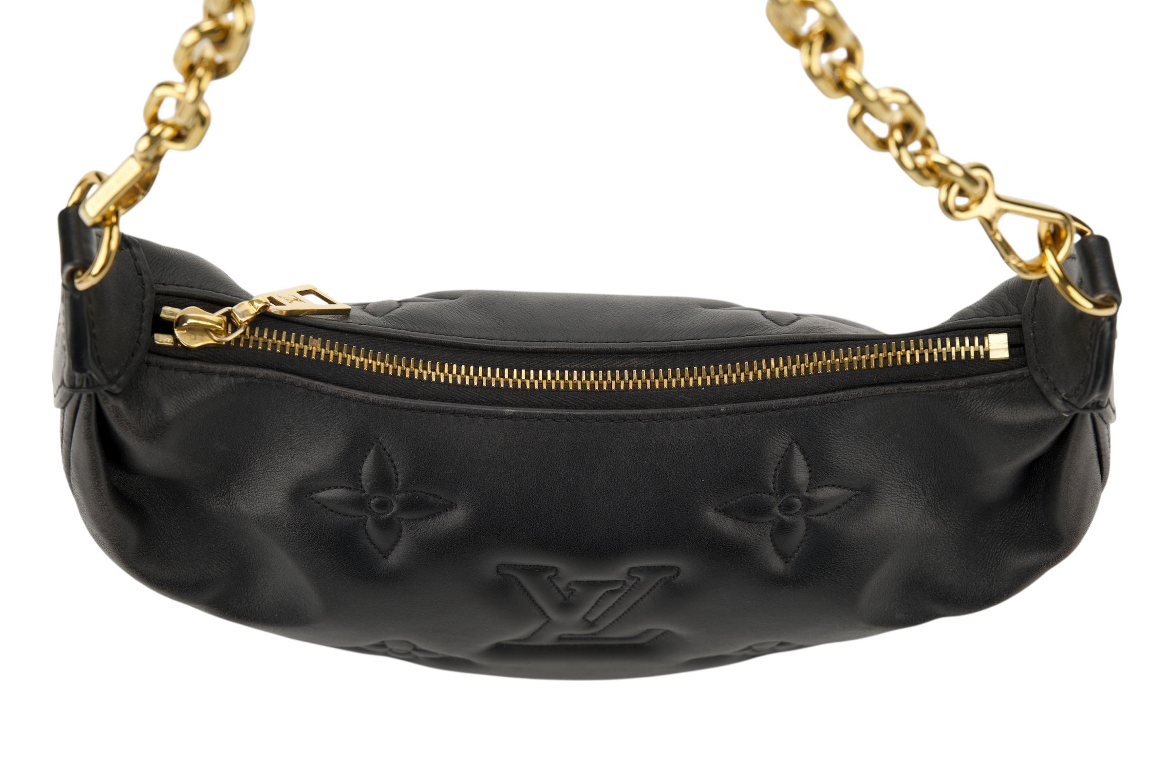 0598. Louis Vuitton Bubblegram Over the Moon Cresent Black Leather, Gold Hardware13