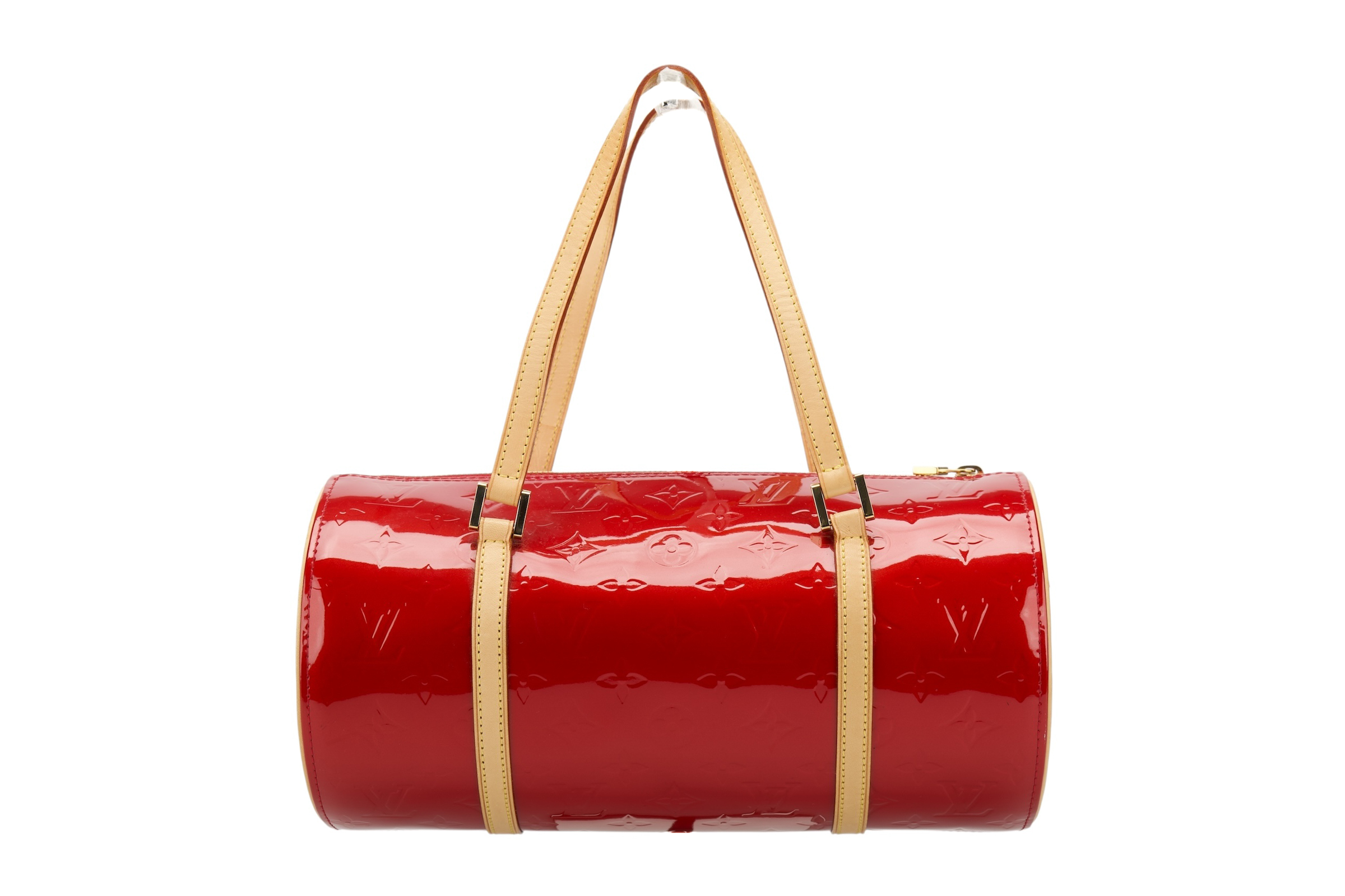 0599. Louis Vuitton Papillon 30, Red Patent Leather, Gold Hardware1