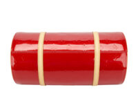 0599. Louis Vuitton Papillon 30, Red Patent Leather, Gold Hardware7