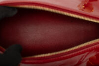 0599. Louis Vuitton Papillon 30, Red Patent Leather, Gold Hardware9