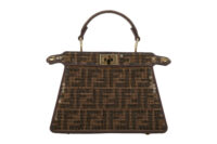 0608. Marya bag 6 - Fendi Peekaboo Sequin Brown FF Zucca Jacquard Fabric, Gold Hardware1