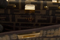 0608. Marya bag 6 - Fendi Peekaboo Sequin Brown FF Zucca Jacquard Fabric, Gold Hardware10