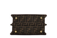 0608. Marya bag 6 - Fendi Peekaboo Sequin Brown FF Zucca Jacquard Fabric, Gold Hardware6