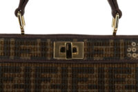 0608. Marya bag 6 - Fendi Peekaboo Sequin Brown FF Zucca Jacquard Fabric, Gold Hardware7