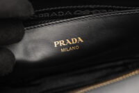 0610. Prada 2Way Small Black Saffiano Leather Tote, Gold Hardware14