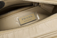 0611. Prada Two Way Camera Bag, Crinkled Nappa Deserto Leather, Silver Hardware13
