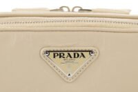 0611. Prada Two Way Camera Bag, Crinkled Nappa Deserto Leather, Silver Hardware6