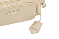 0611. Prada Two Way Camera Bag, Crinkled Nappa Deserto Leather, Silver Hardware7