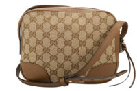 0612. Gucci GG Supreme Medium Camera Bag Beige Canvas, Gold Hardware1