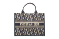 0615. Dior Book Tote Medium Navy Leather Canvas, Gold Hardware1