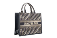 0615. Dior Book Tote Medium Navy Leather Canvas, Gold Hardware2