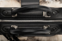 0618. Louis Vuitton Transiberian PM Goat Black Leather Silver Hardware13