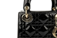 0624. Dior Lady Dior Mini Black Patent Cannage Leather, Gold Hardware8
