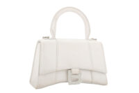 0626. Balenciaga Hourglass XS Mini White Leather Silver Crystal Hardware2