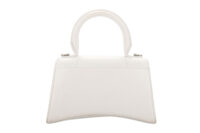 0626. Balenciaga Hourglass XS Mini White Leather Silver Crystal Hardware4