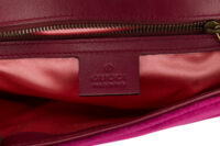 0627. Gucci Marmont Medium Coral Red Purple Velvet Gold Hardware12