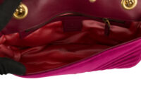 0627. Gucci Marmont Medium Coral Red Purple Velvet Gold Hardware13