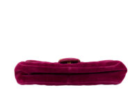 0627. Gucci Marmont Medium Coral Red Purple Velvet Gold Hardware9