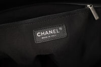 0628. Chanel Ultra Delight Shopping Tote Black Quilted Leather, Silver Hardware12