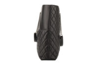 0628. Chanel Ultra Delight Shopping Tote Black Quilted Leather, Silver Hardware4