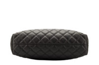 0628. Chanel Ultra Delight Shopping Tote Black Quilted Leather, Silver Hardware5