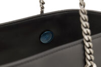 0628. Chanel Ultra Delight Shopping Tote Black Quilted Leather, Silver Hardware9